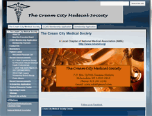 Tablet Screenshot of creamcitymedicalsociety.com
